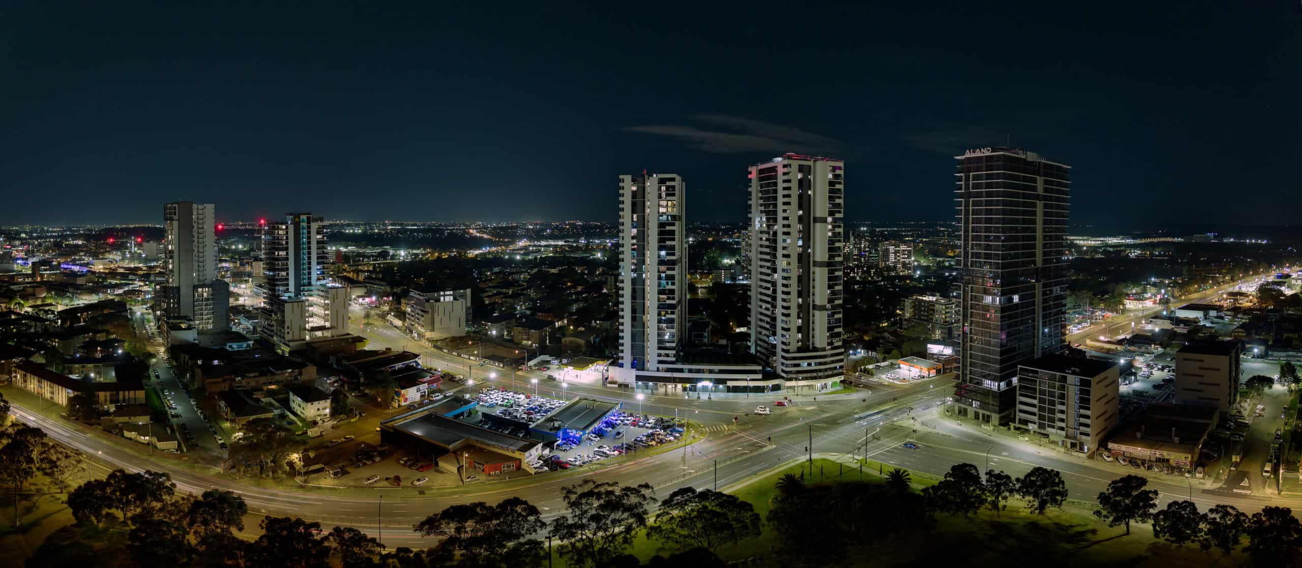 Liverpool NSW CBD skyline 2026 showing urban development and infrastructure